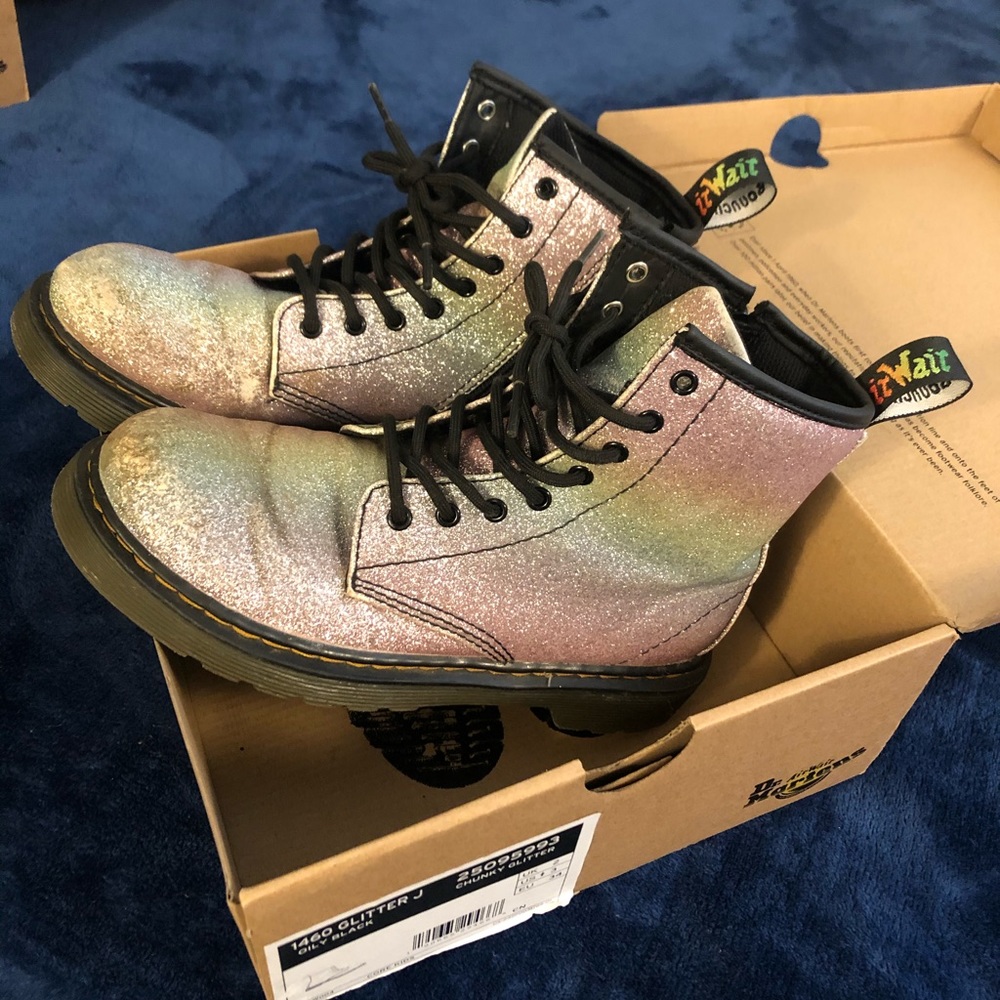 Dr Martens 1460 Glitter J Sz US 3 Girls
